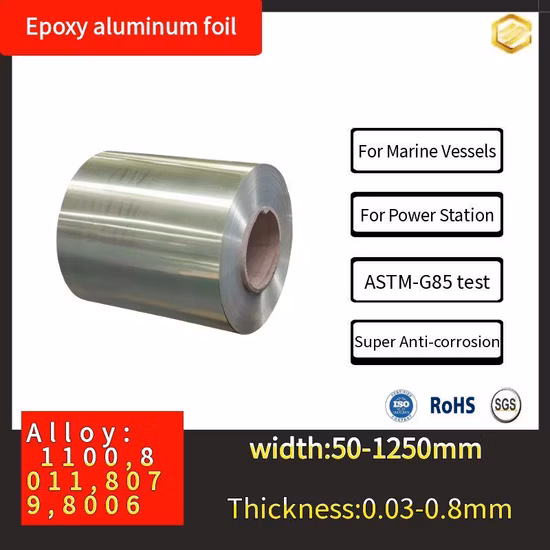 8011 알루미늄 호일, 열교환 구조용 친수성 알루미늄 호일, 산업용 등급 순수 알루미늄 호일 알루미늄 롤